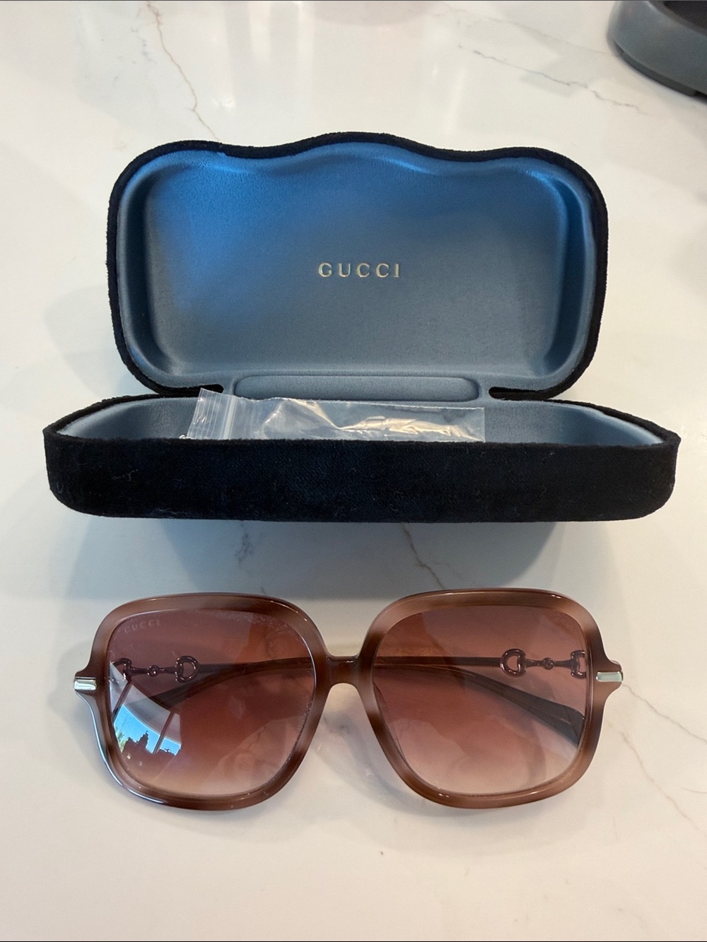 Gucci Women’s Brown pink Gradient Square Sunglasses